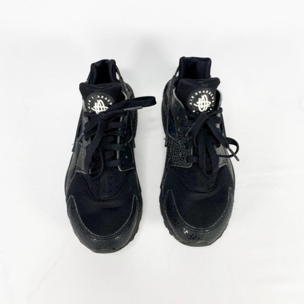 NIKE Men's Air Huarache Black/Black Sneakers - Picture 5 of 13